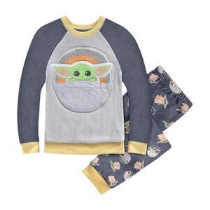 Disney Store Star Wars Mandalorian Grogu The Child Fleece Pajama Boys Size 3
